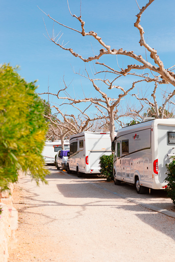 Parcela de 90/100 m² para autocaravana en el Parque Natural Serra d'Irta, Camping Ribamar
